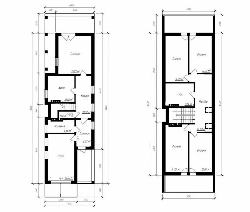Как построить просторный дом, коттедж на маленьком или узком участке?