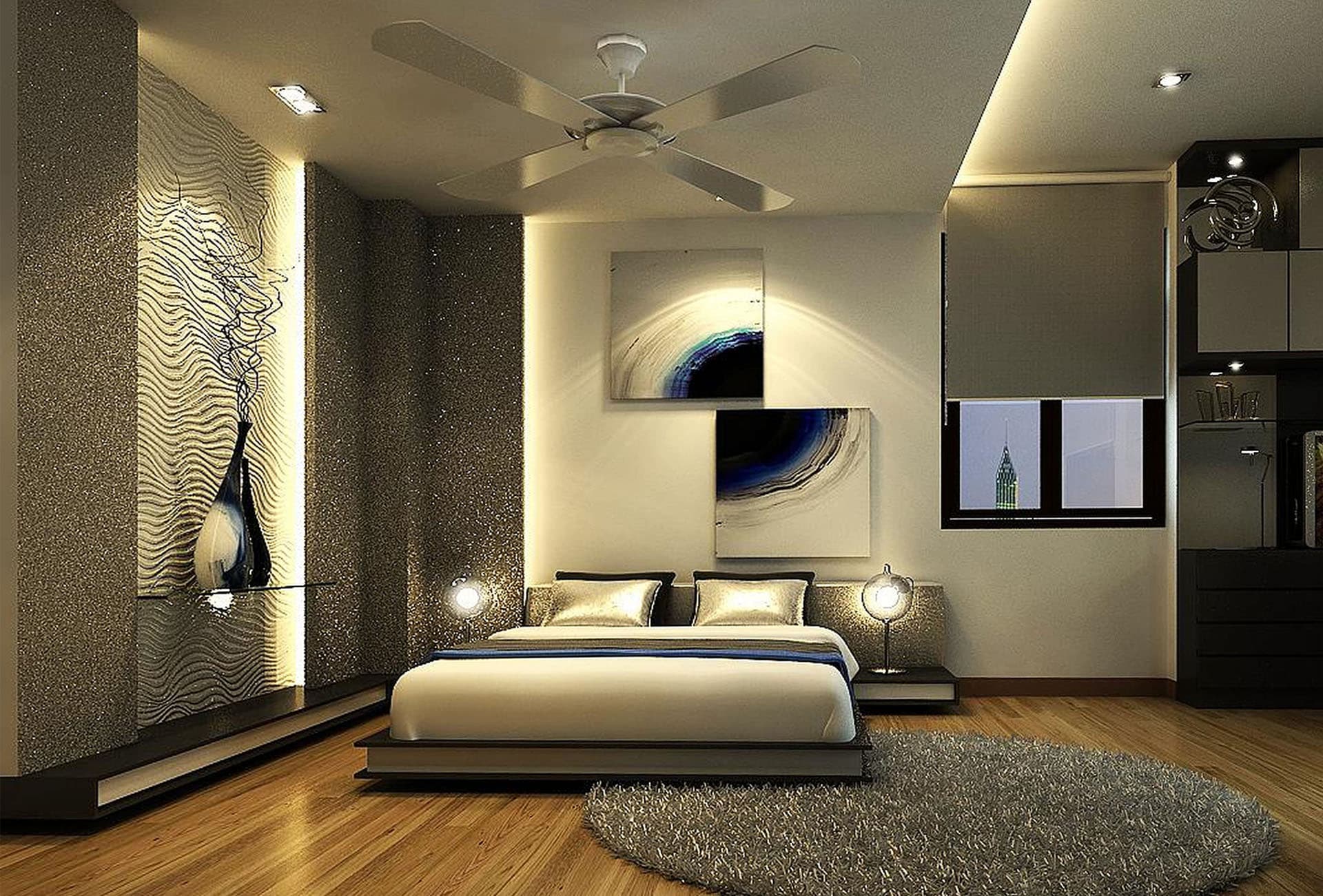 простой и стильный дизайн комнаты