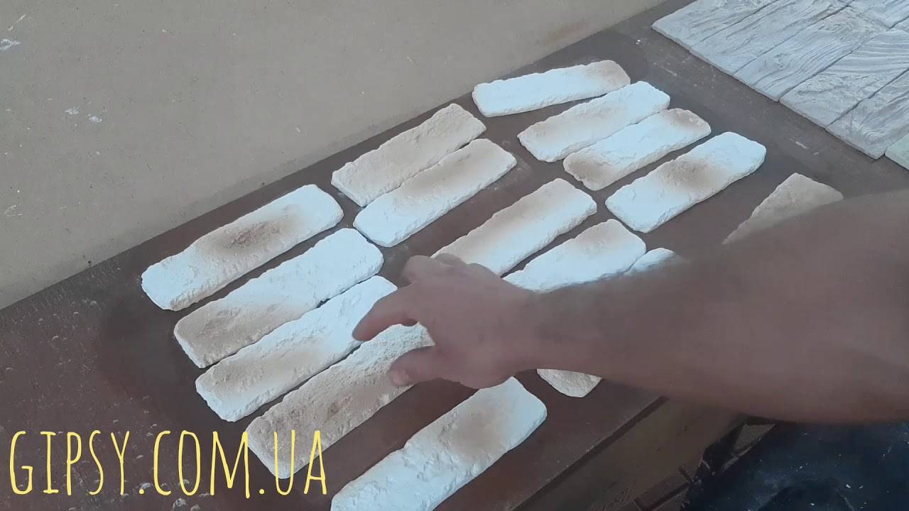 Укладка гипсовой плитки под кирпич