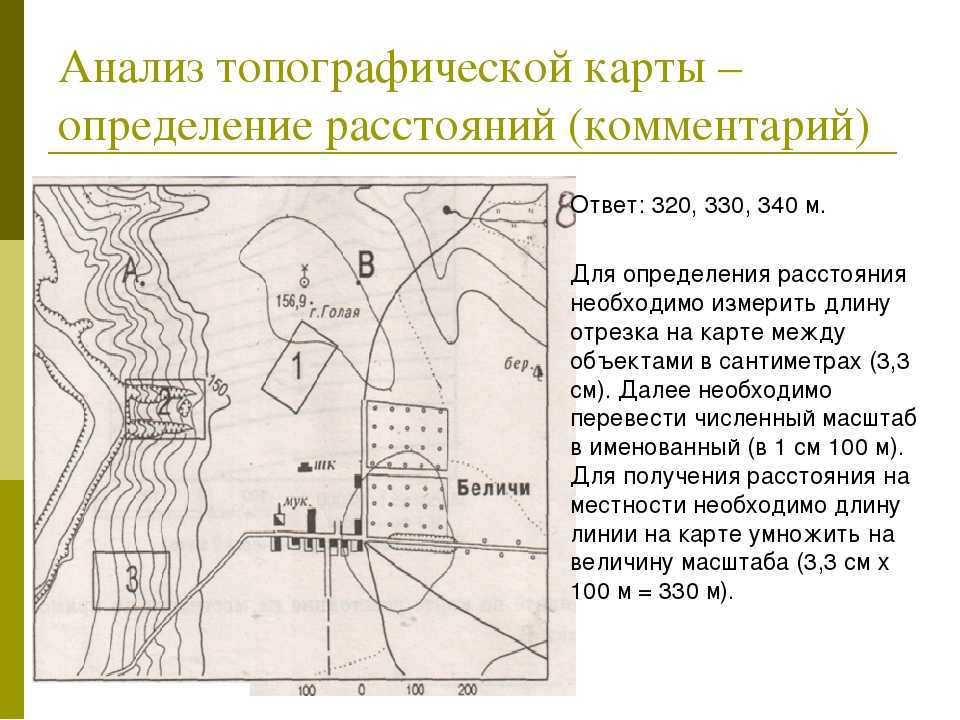 Топографические планы масштаб