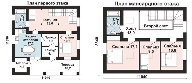 Частный жилой дом в один и два этажа: строительство, дизайн интерьера, выбор материалов - holz house