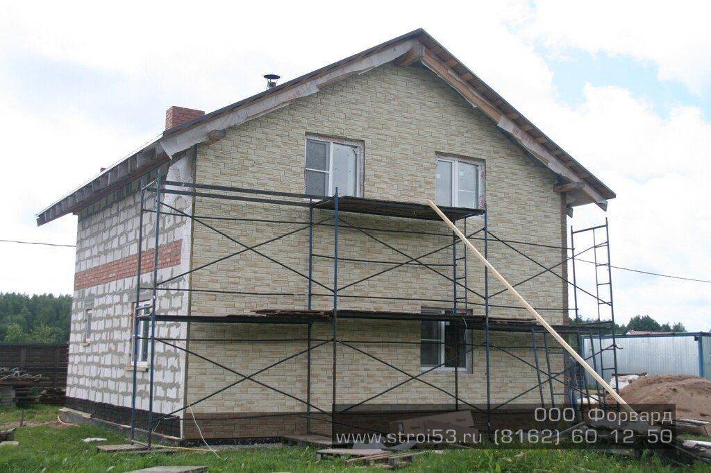 Самая дешевая отделка фасада дома из пеноблоков. дома из пеноблоков: как выполняется внутренняя отделка