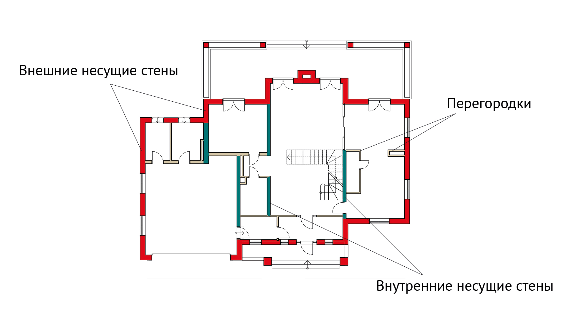 Толщина стен на плане