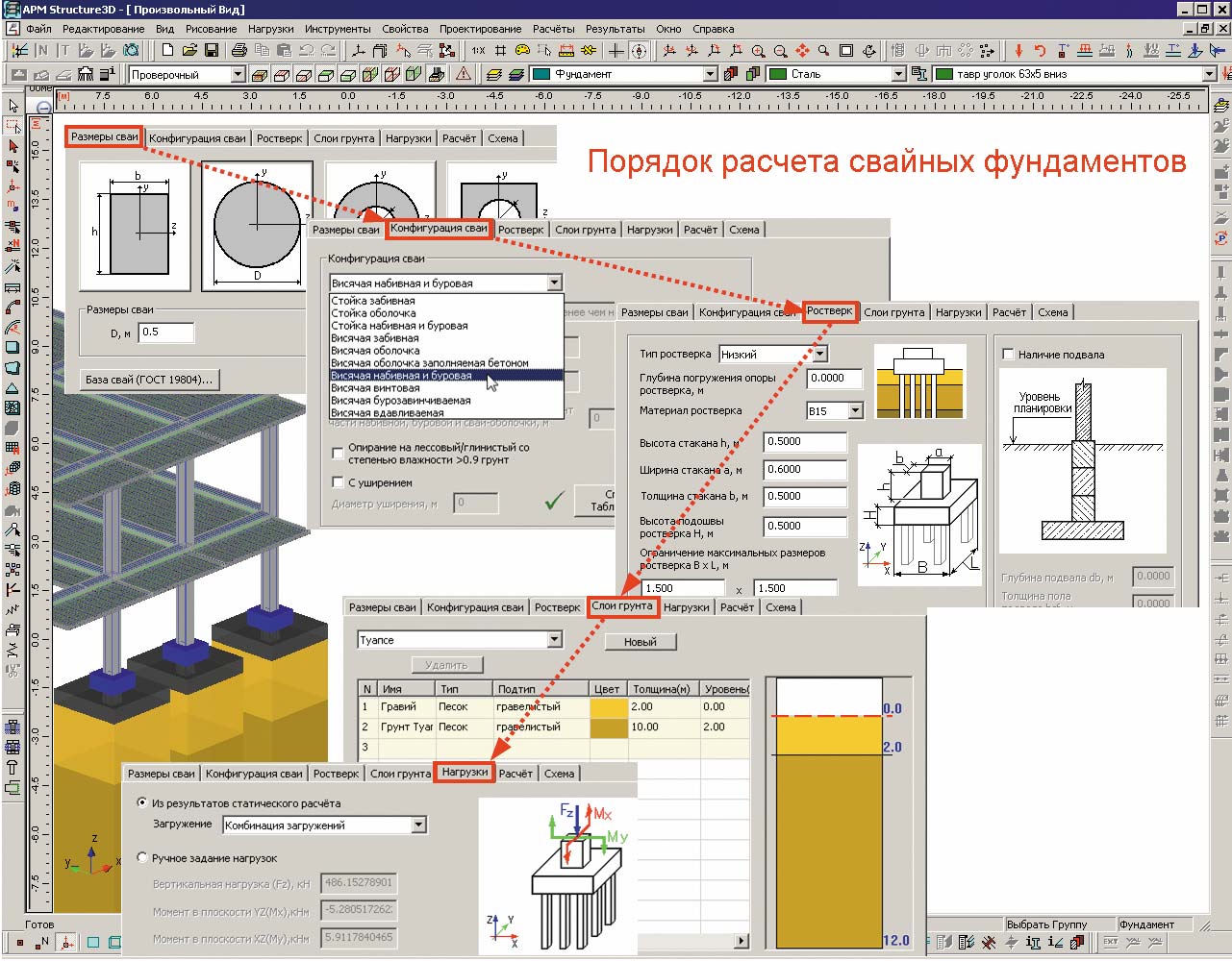 Расчет ленточного фундамента