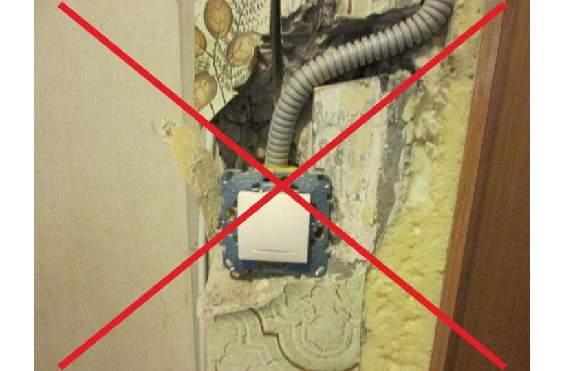 Как перенести выключатель чтобы не пришлось штробить стену