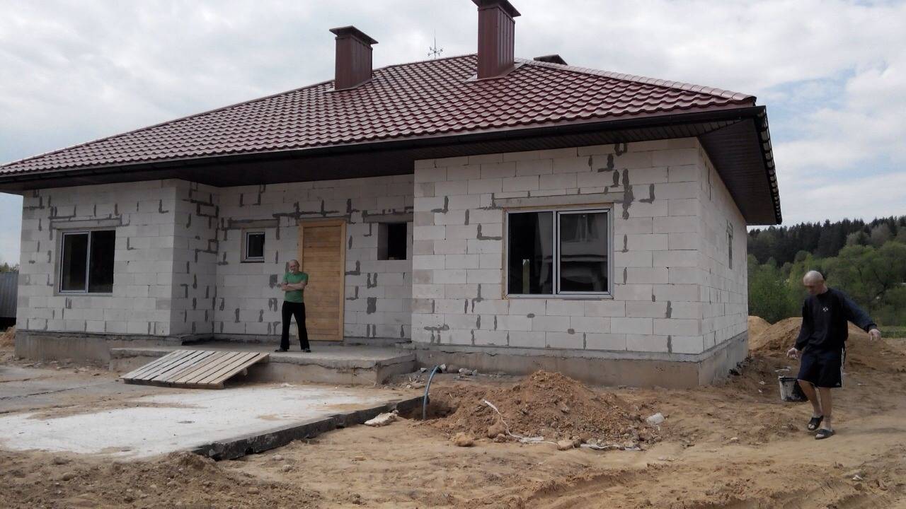 Постройка одноэтажных домов из пеноблоков